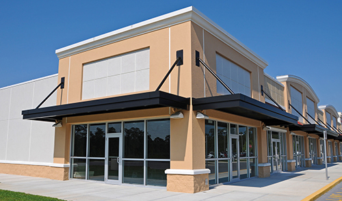 Commercial Property, new and empty storefronts, strip mall 