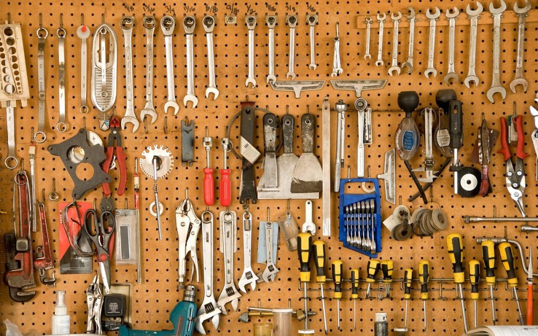 pegboard is useful for garage organization